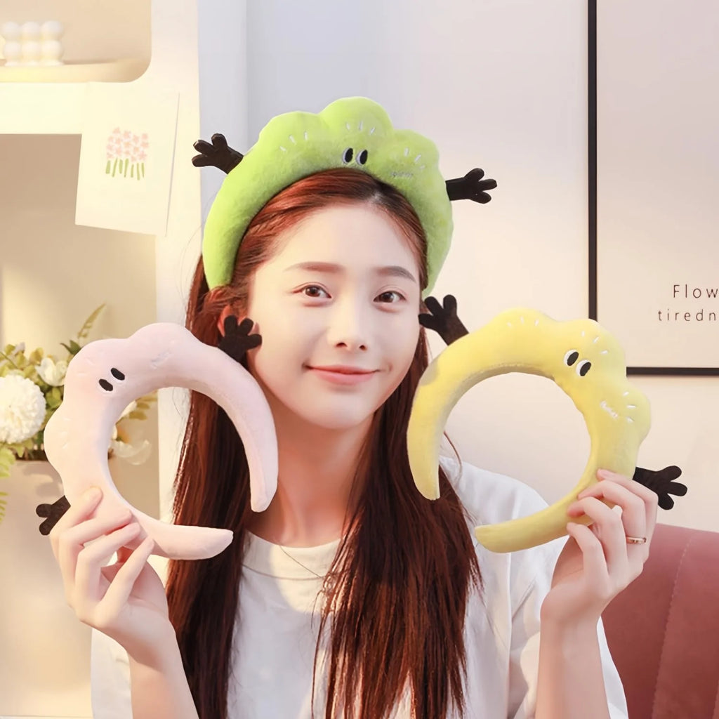 Cute Cloud Plush Headband | Makeup & Face Washing Plush Hair Headband QXL