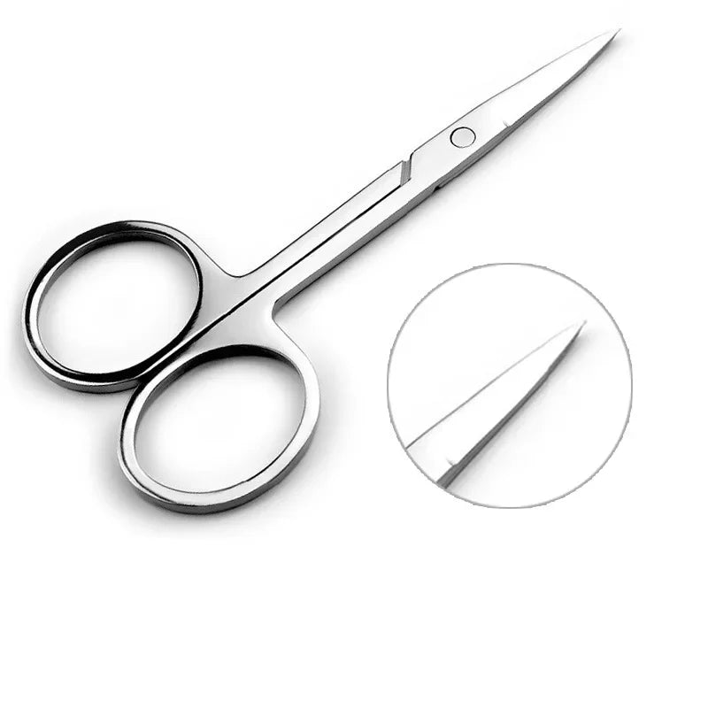 Stainless Steel Nail Nose Eyebrow Scissors & Cuticle Trimmer Grooming Scissors QXL Straight head