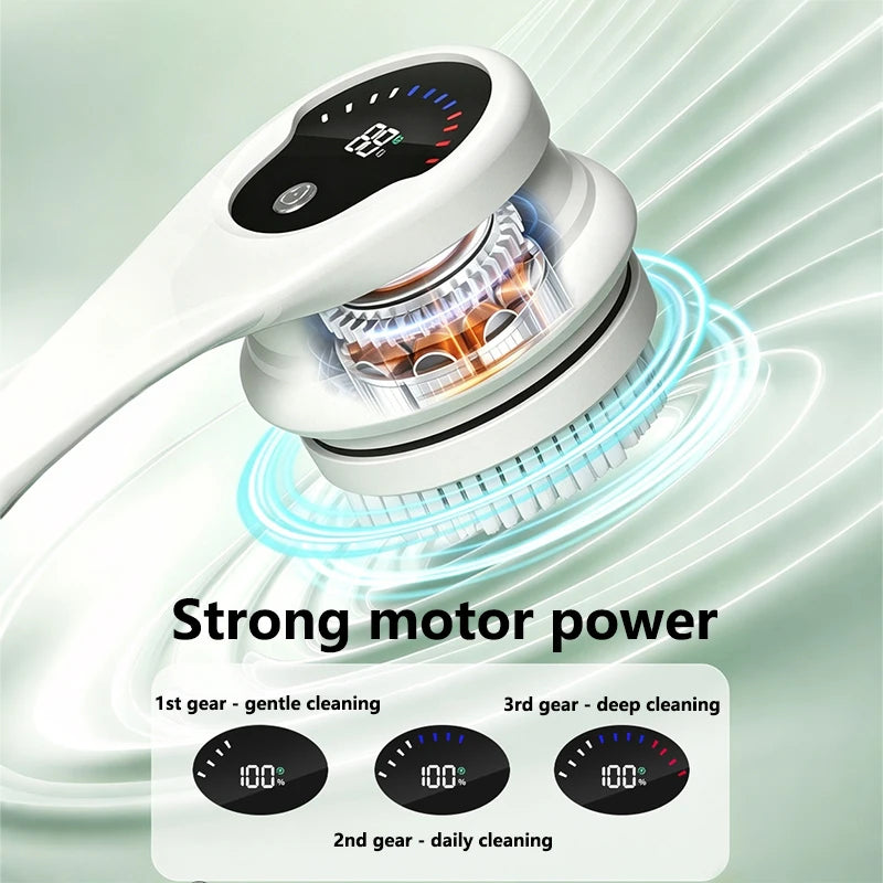 Electric Bath Brush 5 Heads IPX6 Waterproof Long Handle Scrubber Electric Bath Brush QXL