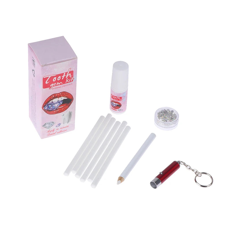 DIY Tooth Gem Kit with Curing Light & Glue | AACAR Set Tooth Gem Kit QXL
