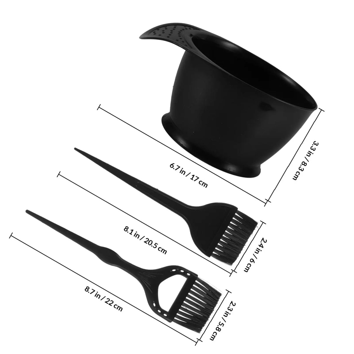 Hair Dye Bowl & Brush Kit | Nonslip Mixing Set for Home & Salon Hair Colouring Kit QXL