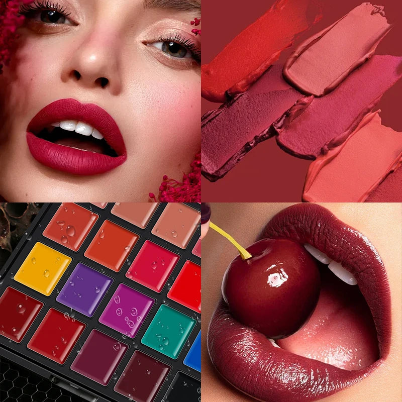 25-Shade Lipstick & Lip Gloss Palette | Pigmented & Moisturizing Lip Color Palette QXL
