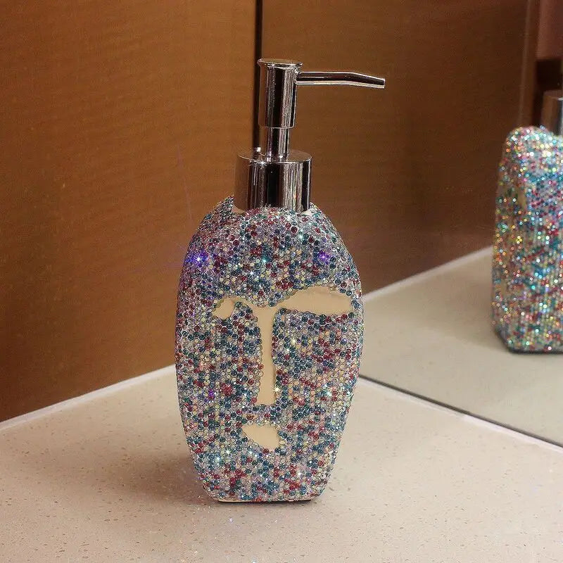 Diamond Art Face Pump Dispenser | Soap & Shampoo Bottle Soap Pump Dispenser QXL