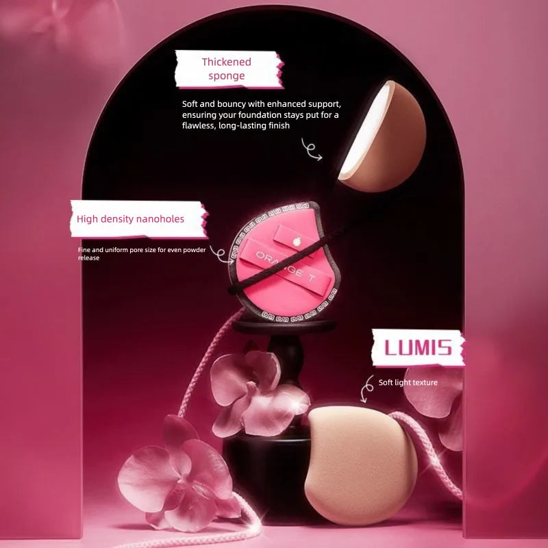 Dry & Wet Powder Puff Set | Matte Foundation Setting Sponge Makeup Powder Puff QXL