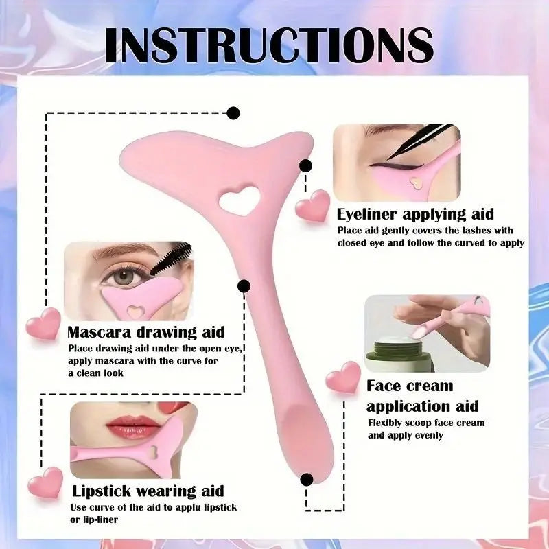 3-Piece Silicone Eyeliner Stencil & Eyebrow Shaping Tool Set Eyeliner Stencil Set QXL