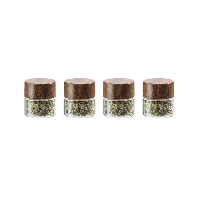 Mini Airtight Glass Storage Jars 10ml 20ml 30ml | Travel Organizer Glass Storage Jar QXL