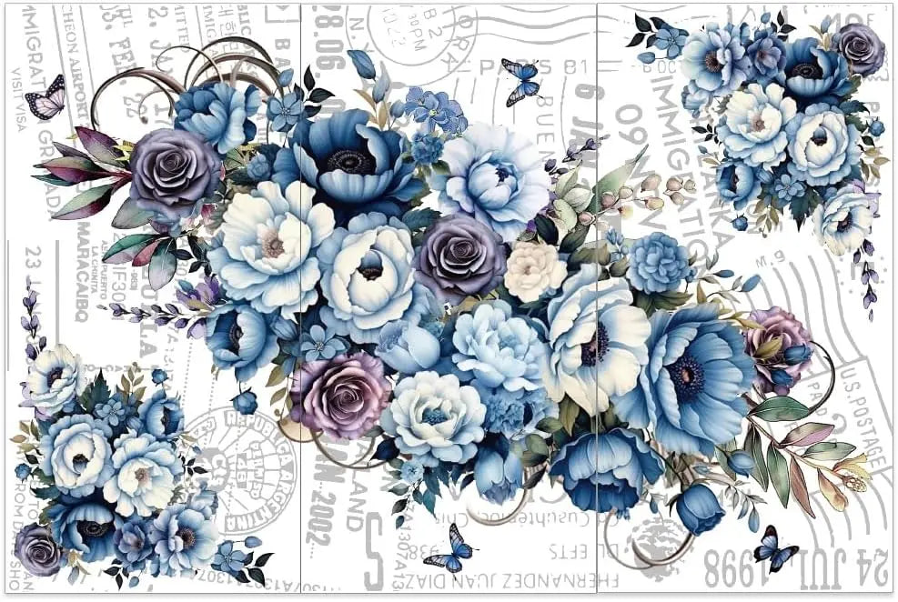 Cosmic Roses Rub-On Transfers for Furniture & Crafts | 3-Pack Rub-On Transfer Decals QXL AECH04-12363