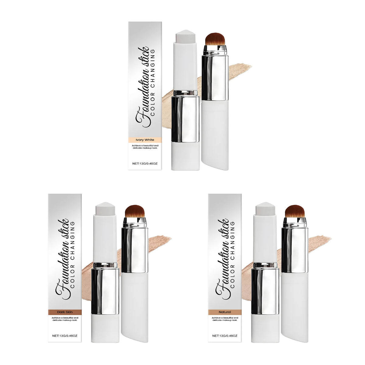 2-in-1 Foundation & Concealer Stick | Hydrating Natural Finish Foundation Concealer Stick QXL 1or 3pcs 3pcs