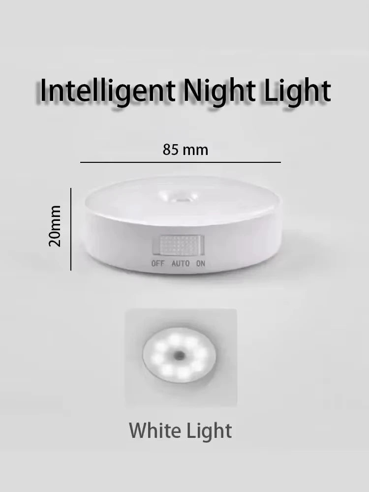 Motion Sensor Night Light | USB-C Rechargeable Wireless LED Lamp Motion Sensor Light QXL 1Pcs white TypeC