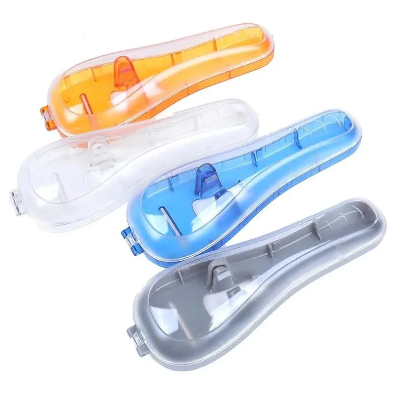Portable Travel Razor Holder Case – Blue Plastic Shaver Box Razor Travel Case QXL