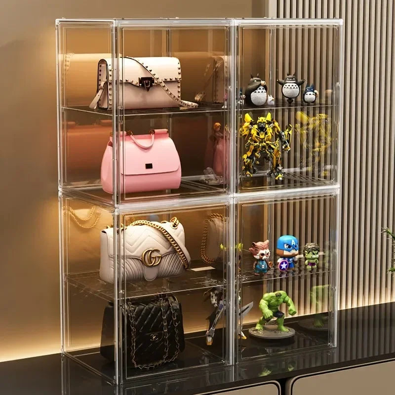 Transparent PET Storage Box – Stackable Dustproof Display Case Storage Display Box QXL