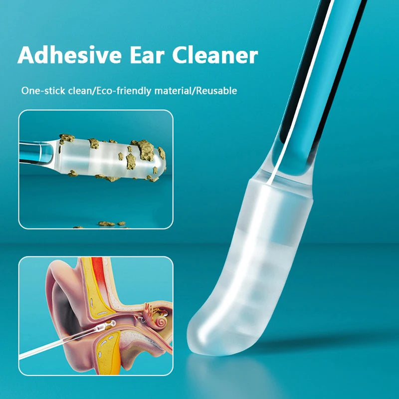 Silicone Sticky Ear Wax Removal Swabs – 24-Pack, S & L Sizes Ear Wax Removal Tool QXL