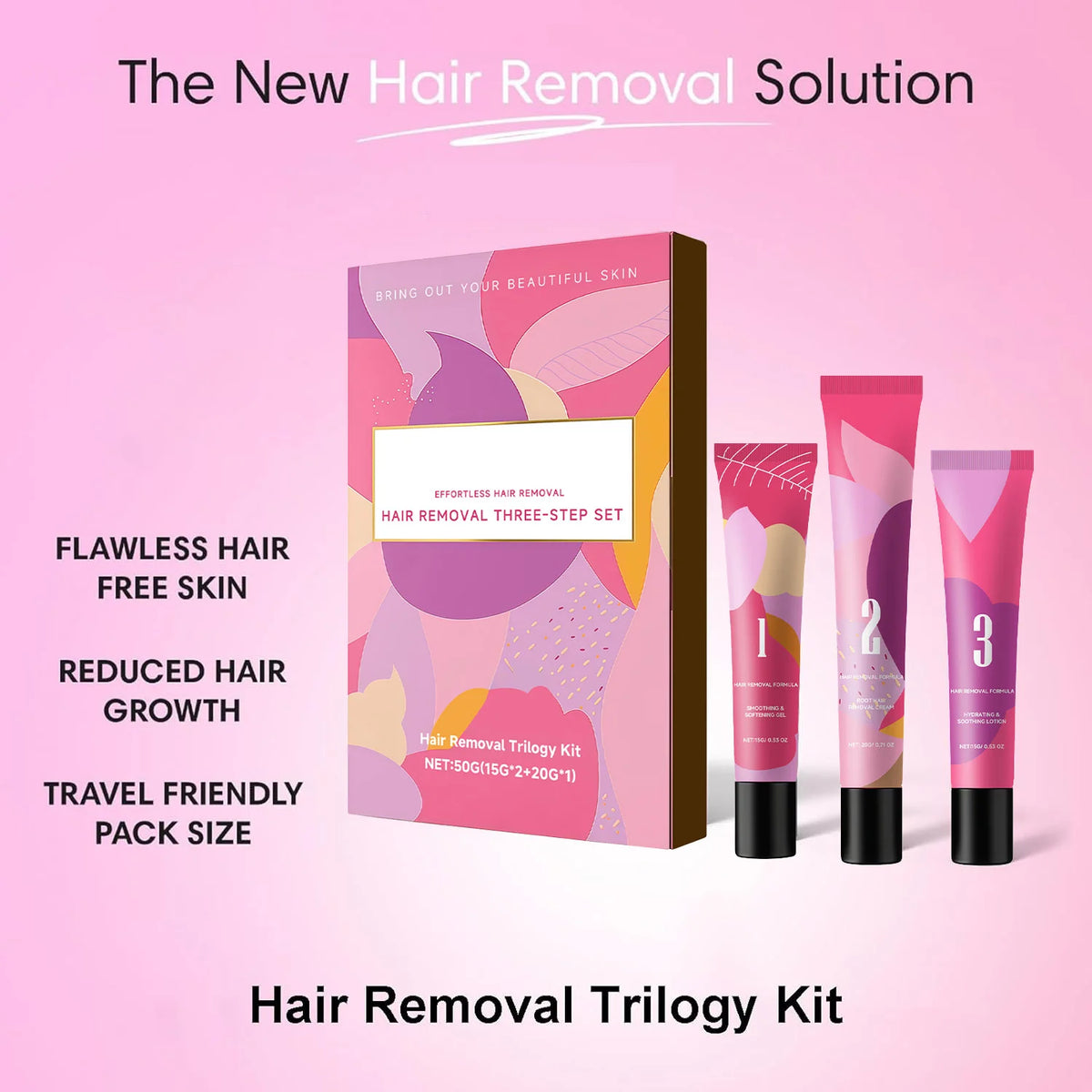 Women's Facial Hair Removal Cream Kit – Lip, Chin & Sideburns Depilatory Cream Kit QXL
