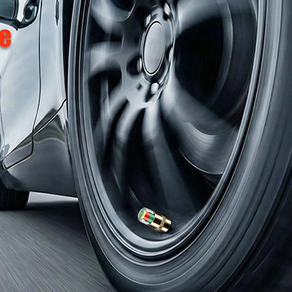 Tire Pressure Indicator Valve Stem Caps | Color-Coded 4-Pack Tire Pressure Caps QXL