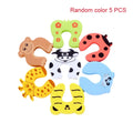 5-Pack Baby Door Finger Guard Stoppers | Cute Animal Safety Baby Door Safety Guard QXL B71Random color 5Pcs