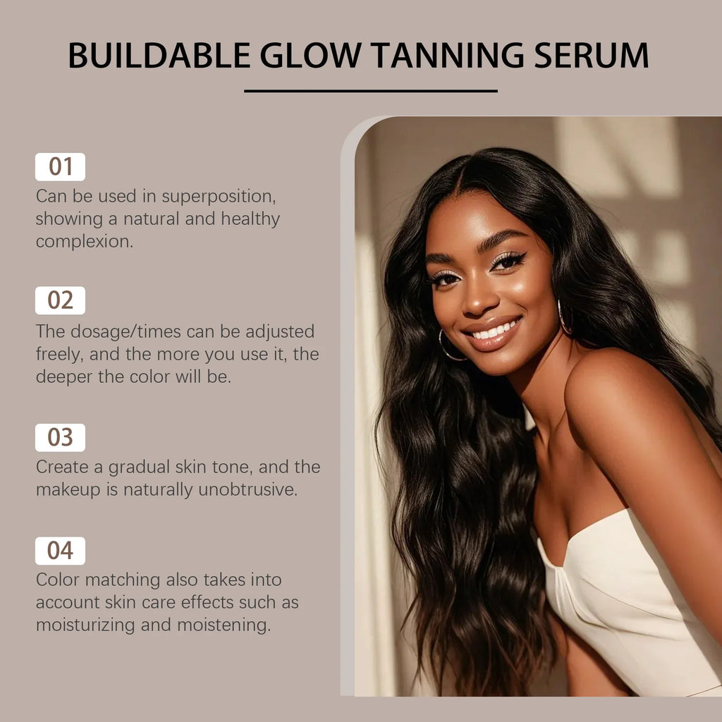 Hoygi Self Tanning Serum | Buildable Bronze Glow 50ml Self Tanning Serum QXL