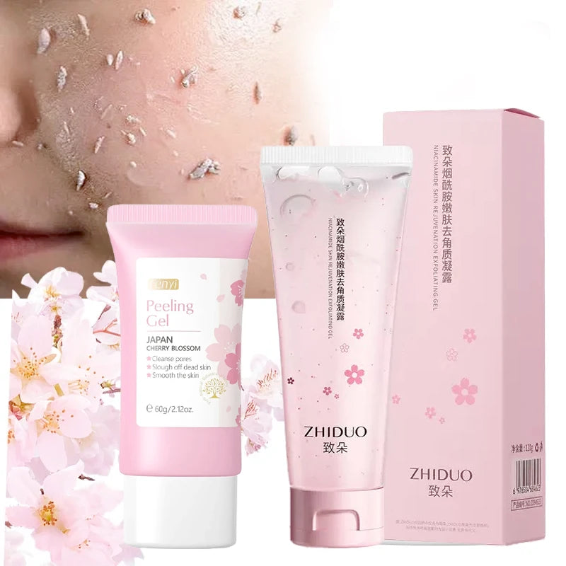 FENYI Cherry Blossom Exfoliating Peeling Gel 60g | Facial Scrub Facial Exfoliating Gel QXL