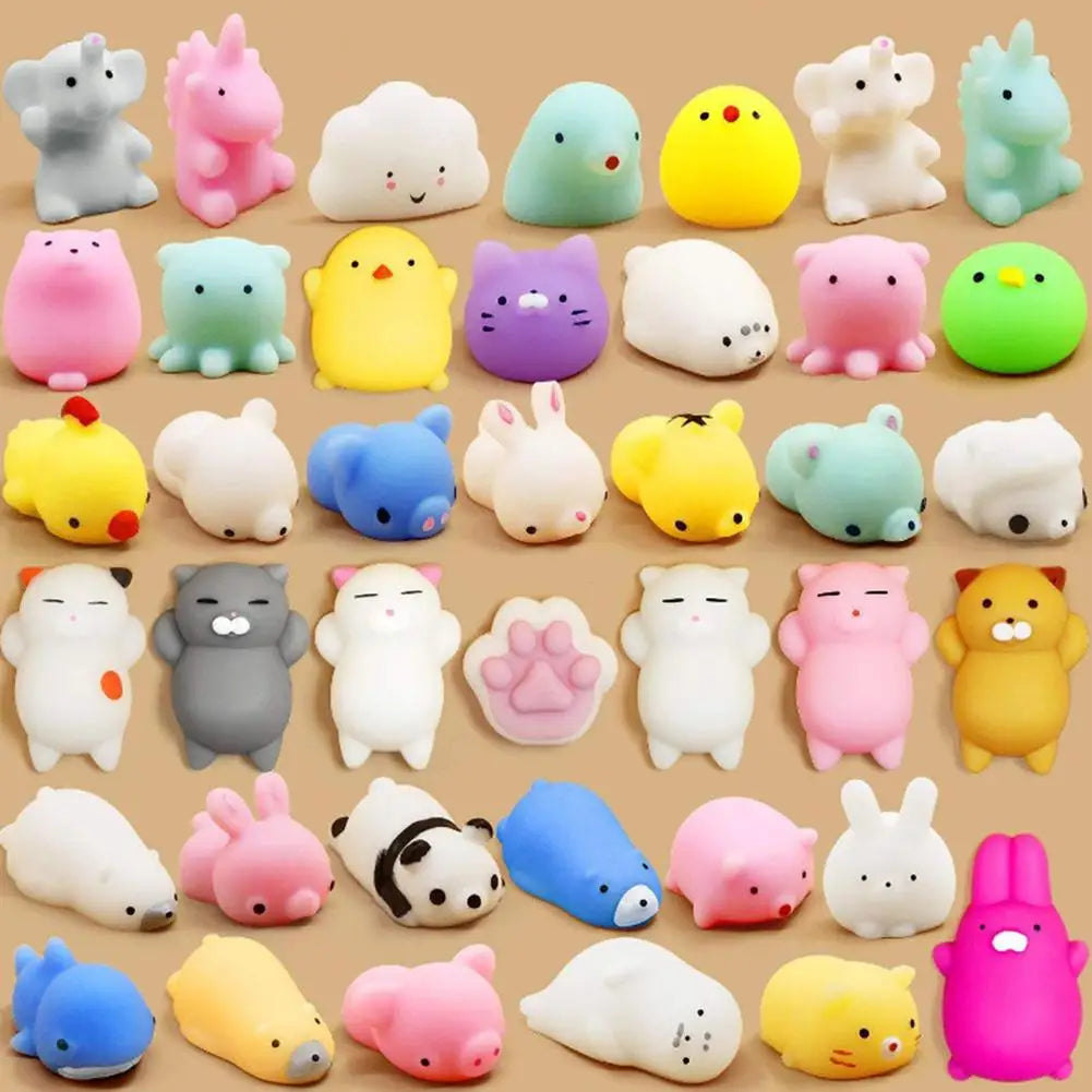 15-Pack Mini Animal Mochi Squishy Fidget Toys | Glow Party Favors Squishy Fidget Toys QXL