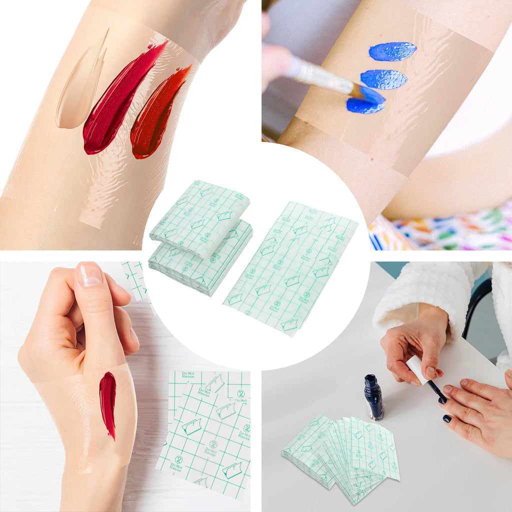 100-Pack Adhesive Makeup Hand Palettes | Foundation Mixing Makeup Mixing Palette QXL