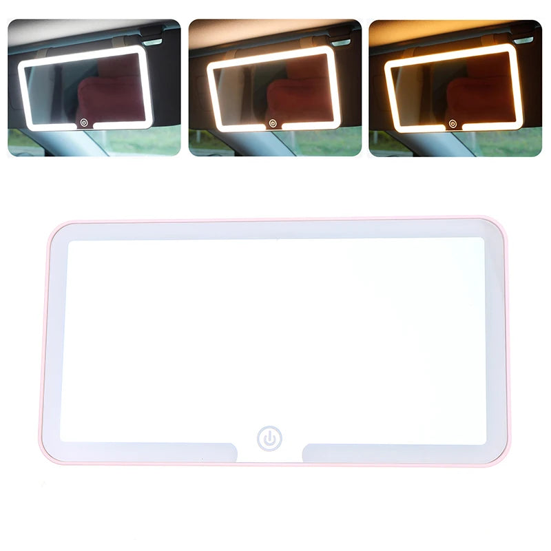 LED Car Sun Visor Vanity Mirror – Rechargeable & Dimmable Car Visor Vanity Mirror QXL