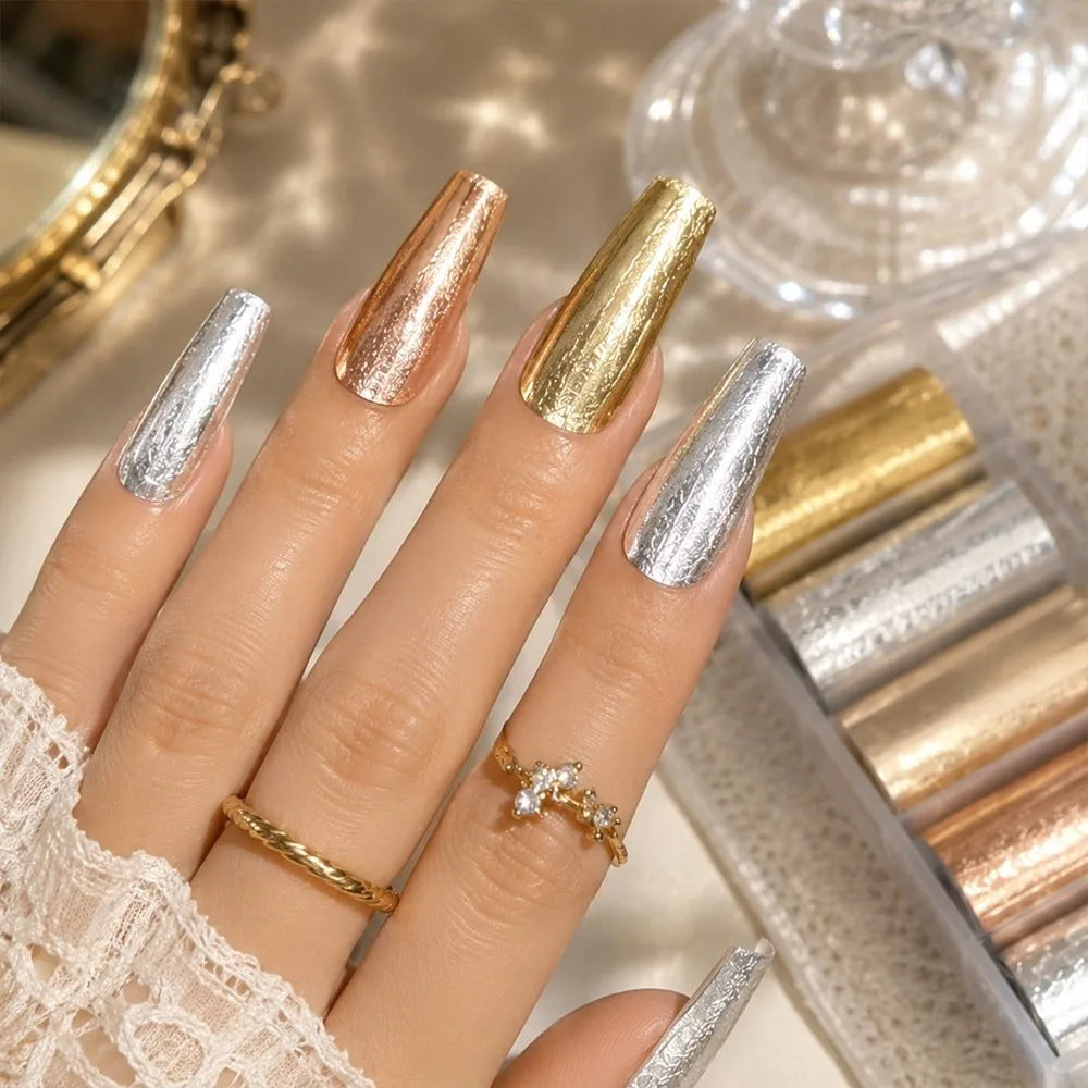 Lace Holographic Nail Foils | Black White Sequin Nail Stickers Nail Foil Stickers QXL