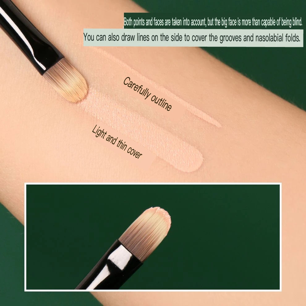 Precision Under-Eye Concealer Brush | Soft Wool Fiber Concealer Brush QXL