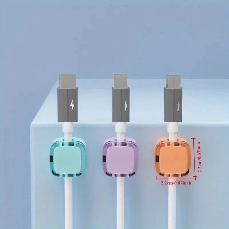 Magnetic Cable Organizer | Self-Adhesive Desk Cord Holder Cable Organizer Clip QXL Random Color 3pcs