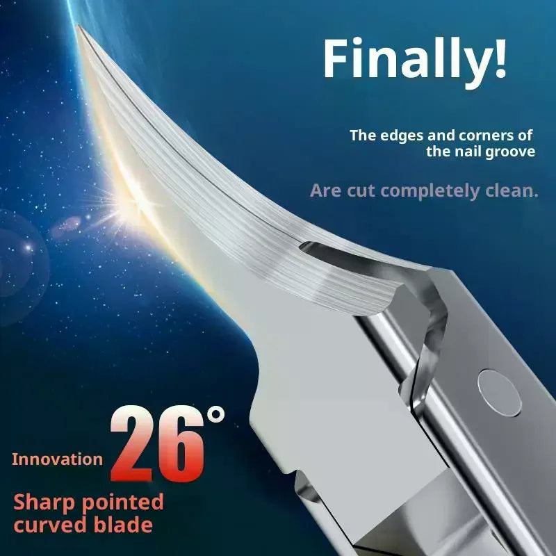 26° Slant Edge Nail Clipper | Anti-Splash Eagle Beak Trimmer Nail Clipper QXL