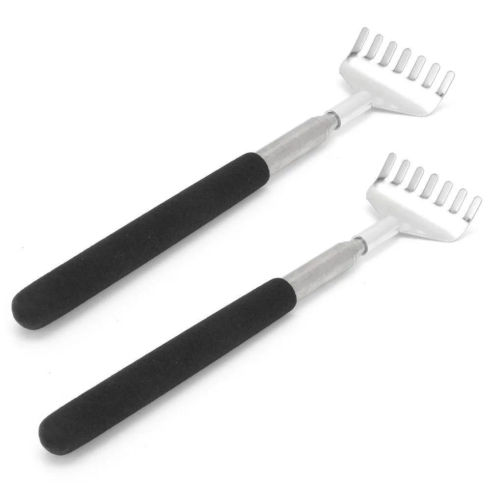 2-Pack Retractable Stainless Steel Back Scratcher Long Handle Back Scratcher QXL 2Pcs