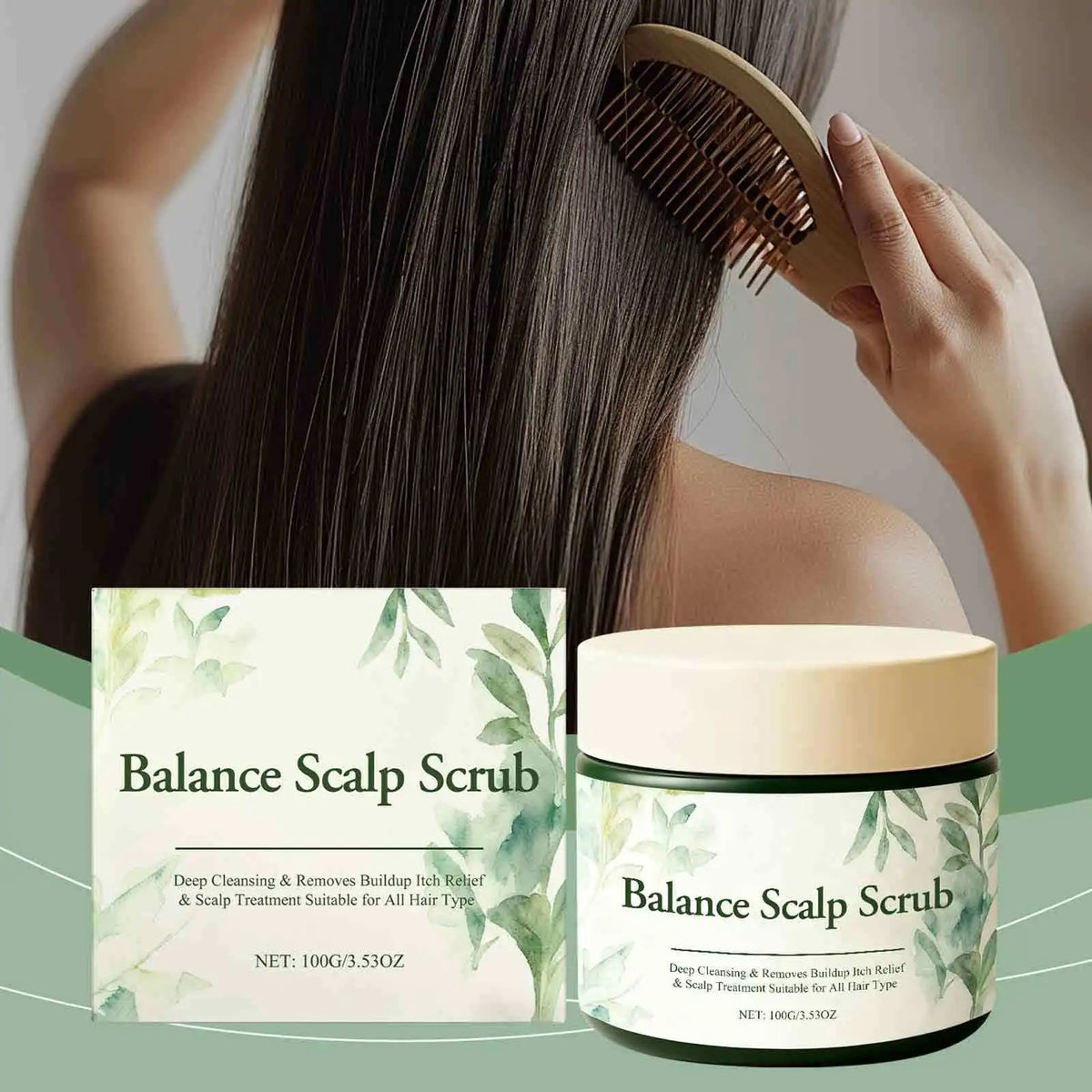 Plant Extract Scalp Cleansing Scrub | Moisturizing Hair Treatment Scalp Cleansing Scrub QXL