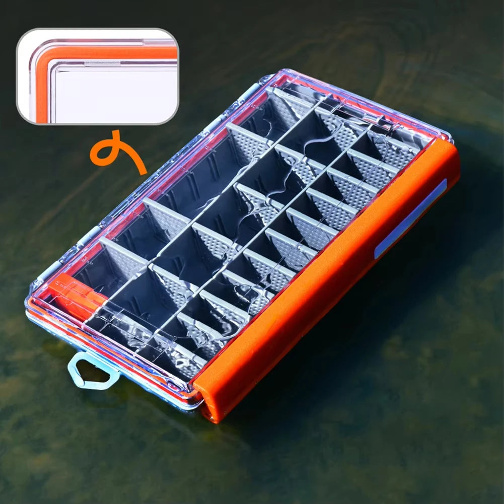 Portable Fishing Tackle Box with Removable Dividers & Ruler Fishing Tackle Box QXL