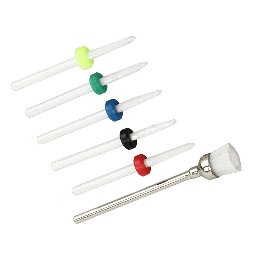 6-Piece Ceramic Nail Drill Bit Set | Gel & Acrylic Removal Ceramic Nail Drill Bits QXL