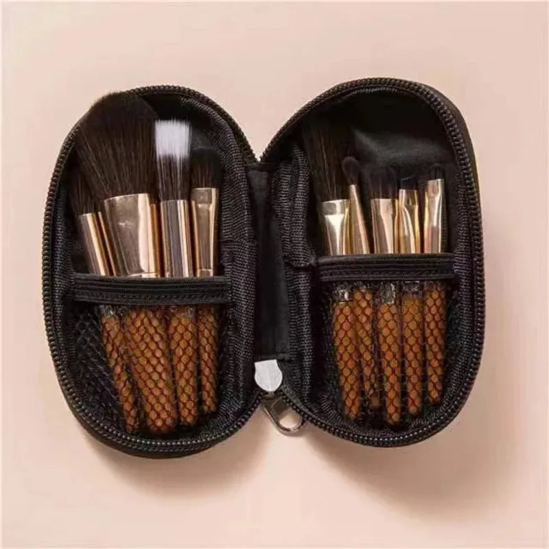 9-Piece Mini Travel Makeup Brush Set | Beginner Kit Makeup Brush Set QXL
