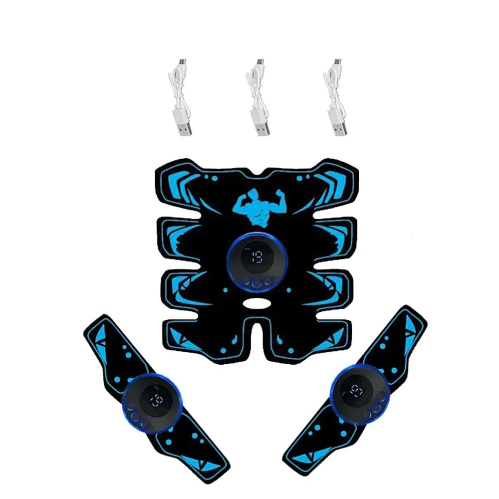 EMS Muscle Stimulator 3-in-1 ABS & Arm Wireless Trainer Set EMS Fitness Trainer QXL