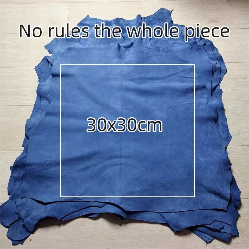 Haze Blue Sheepskin Leather Fabric 0.6/0.8mm | DIY Craft Leather Craft Fabric QXL