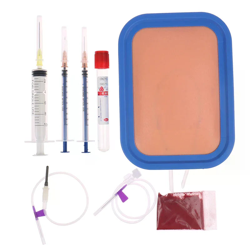 Venipuncture IV Injection Training Silicone Pad Model Set Medical Training Model QXL