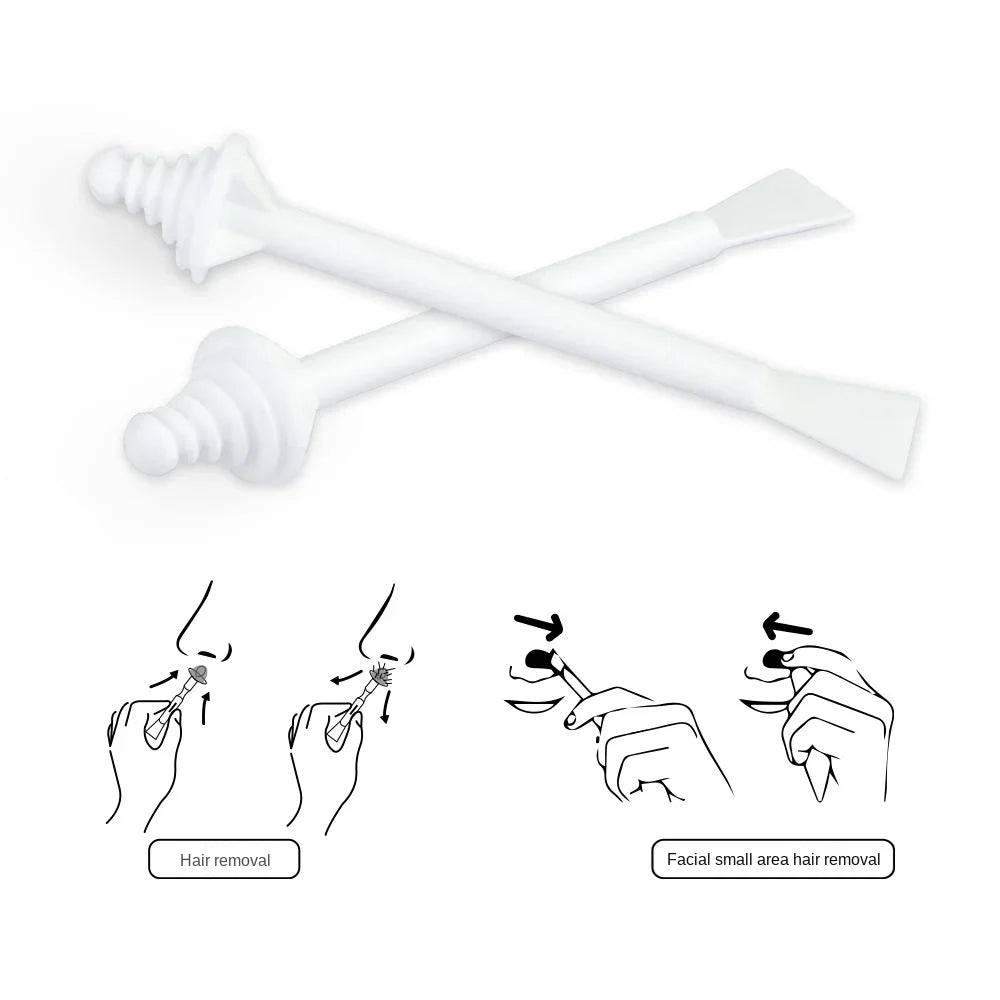 100-Pack Nose Wax Applicator Sticks | Beeswax Hair Removal Nose Wax Applicators QXL 100pcs