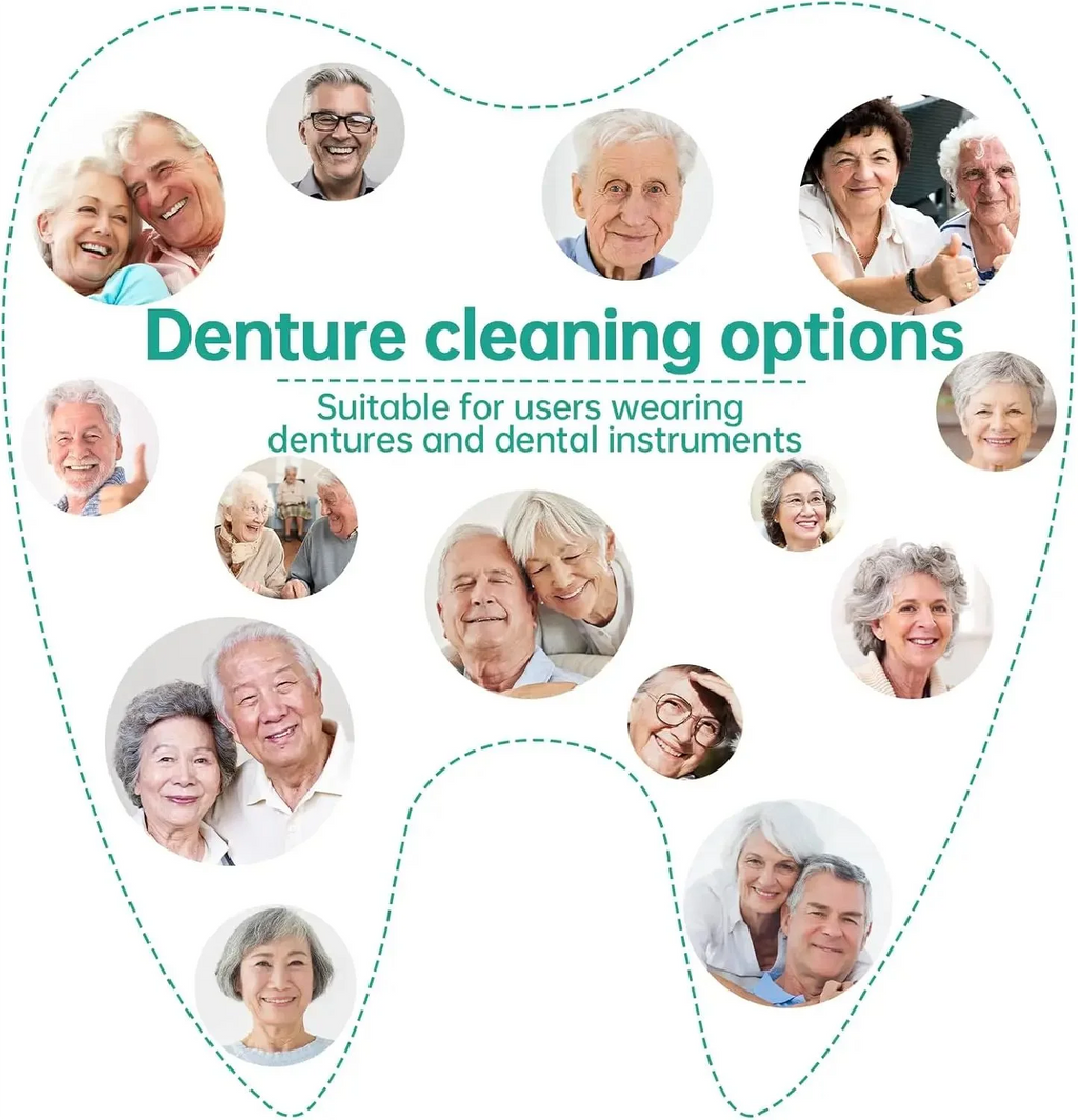 Double-Sided Denture Cleaning Brush Set | Soft Bristles 4/24-Pack Denture Cleaning Brush QXL