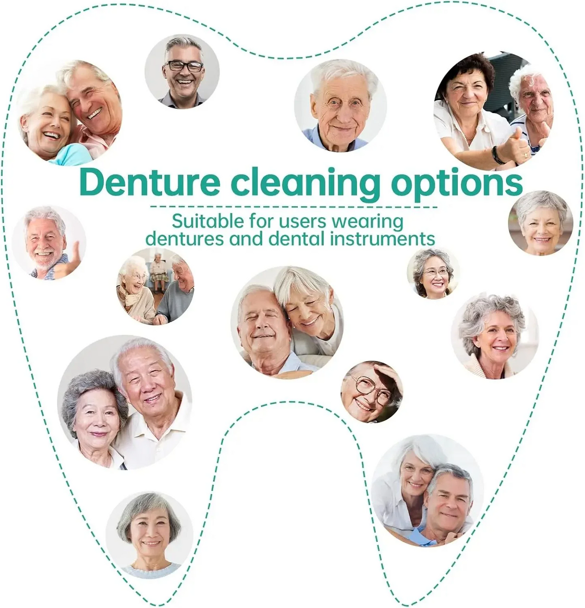 Double-Sided Denture Cleaning Brush Set | Soft Bristles 4/24-Pack Denture Cleaning Brush QXL