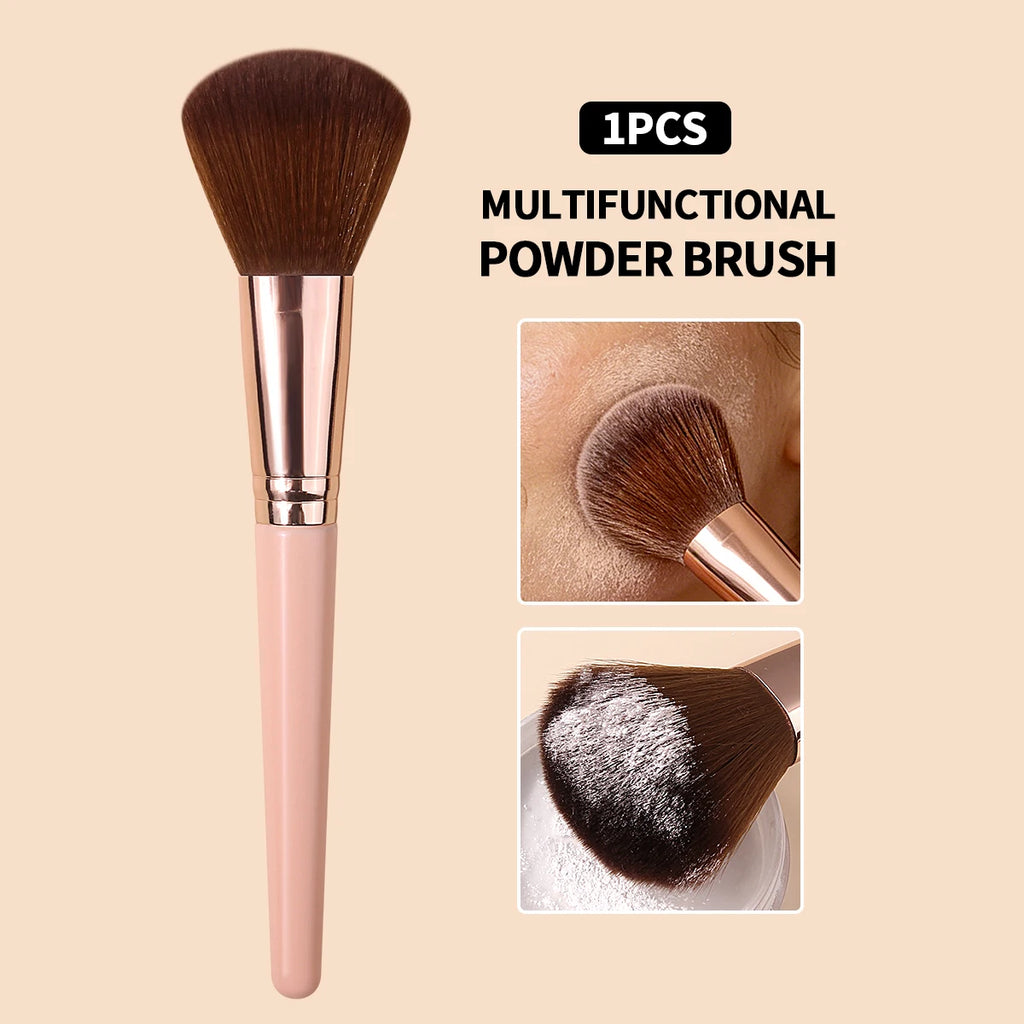 KOSSHOW Powder Blush Brush – Soft Nylon & Wooden Handle Powder Blush Brush QXL Pink