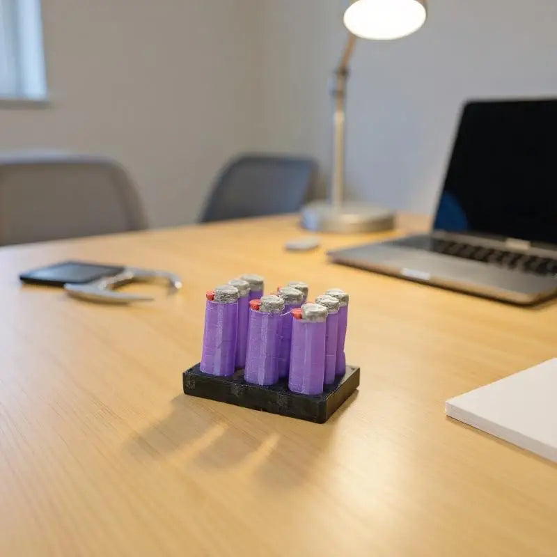 1/12 Miniature Lighter Set with Display Base | Dollhouse Decor Dollhouse Miniature QXL
