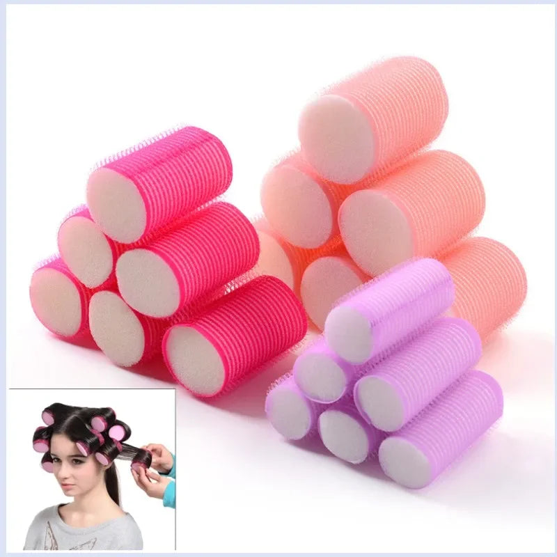 Sponge Hair Rollers | Heatless Self-Grip Curlers Set Heatless Hair Rollers QXL