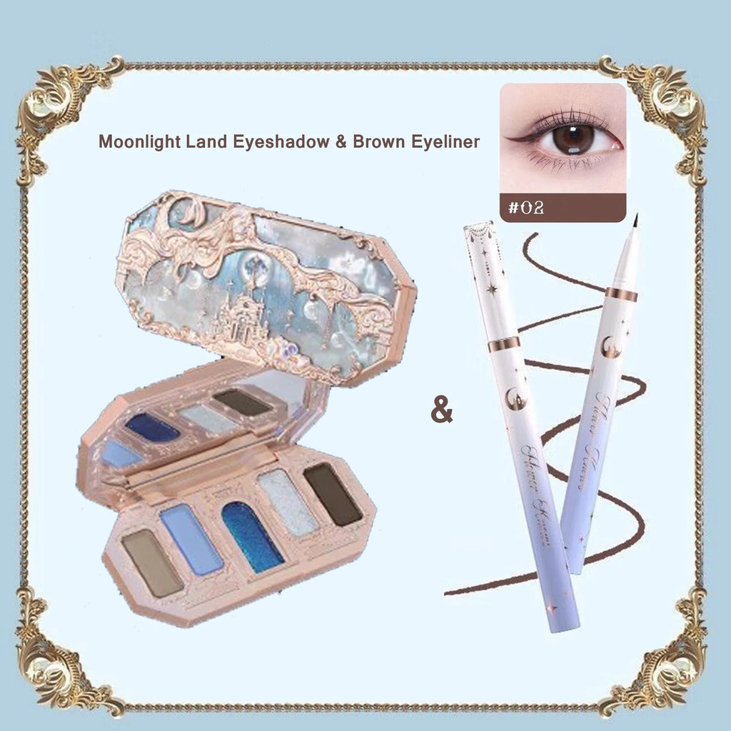 8-Color Glitter Eyeshadow Palette | Matte Shimmer & High Pigment Eyeshadow Palette QXL Moonlight Set