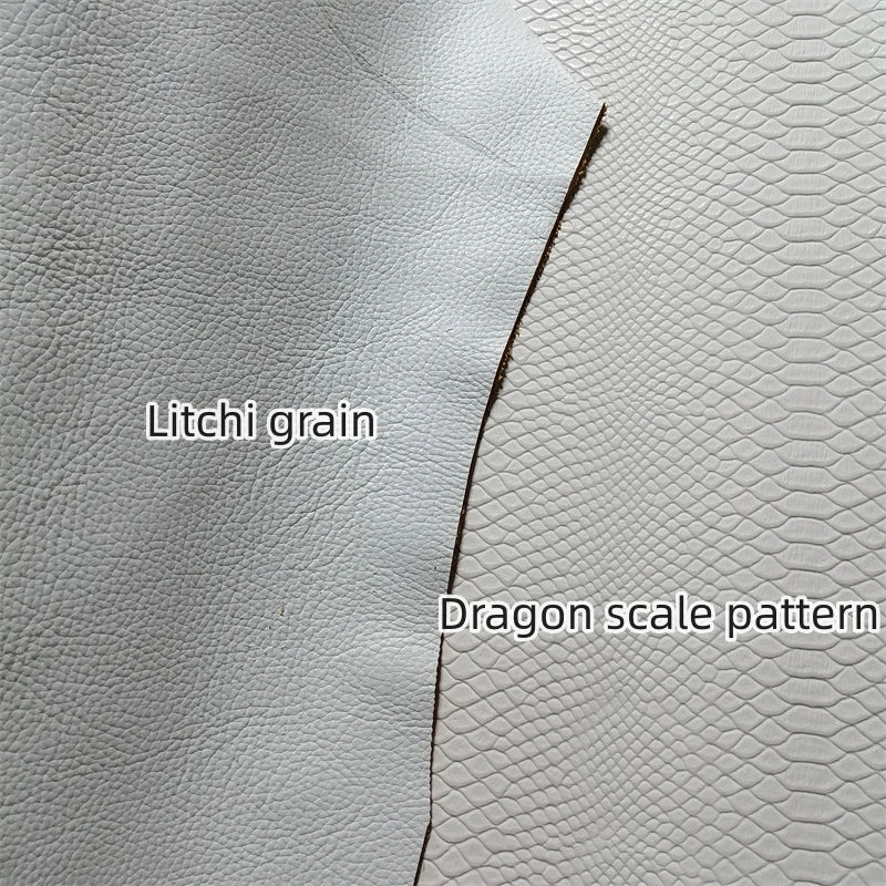 Dragon Scale Embossed Top-Grain Cowhide Leather Sheet | DIY Craft Leather Sheet QXL