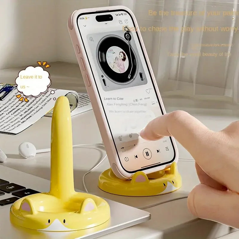 Cartoon Cat Phone Stand | Adjustable Angle Desktop Holder Phone Stand QXL
