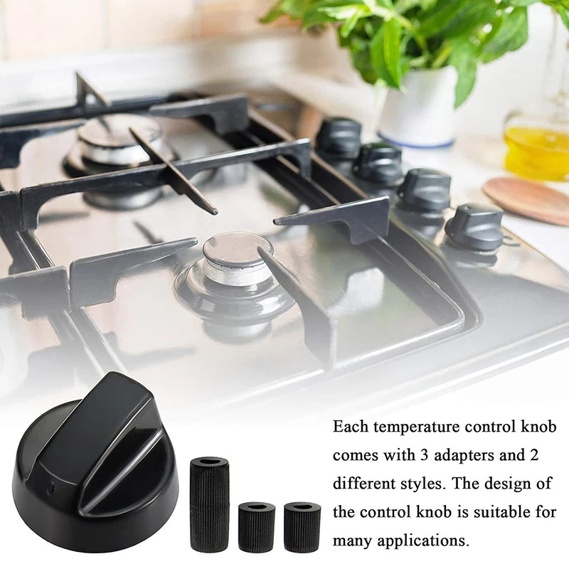 4-Pack Universal Gas Stove Control Knobs | Oven & Hob Fit Stove Replacement Knobs QXL