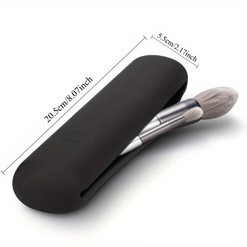 Silicone Travel Makeup Brush Holder | Portable Cosmetic Organizer Makeup Brush Holder QXL