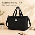 Corduroy Tote Bag | Adjustable Shoulder Strap | Travel & Gym Corduroy Tote Bag QXL Black