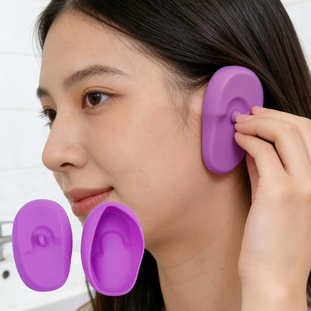 Silicone Hair Dye Ear Covers | Waterproof Salon Ear Shields Hair Dye Ear Shield QXL