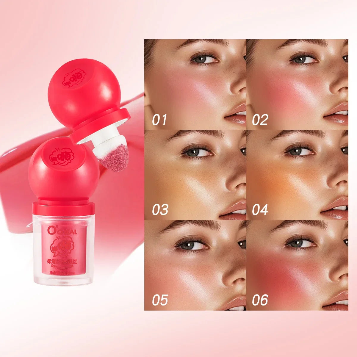 OCHEAL Liquid Blush Stick | High Pigment Long-Lasting Cream Liquid Blush Stick QXL